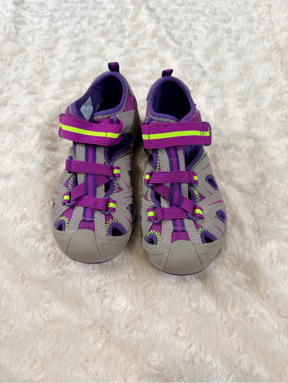 New - Merrell Kids' Purple and Beige Outdoor Hydro Sandals - 11W